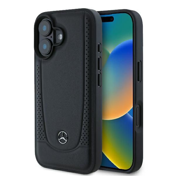 Puzdro Mercedes pre iPhone 16 6,1" MEHCP16SARMBK Hardcase Leather Urban čierne