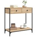 vidaXL Konzolový stolík dub sonoma 75 x 34,5 x 75 cm kompozitné drevo