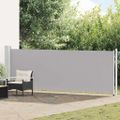 vidaXL Zaťahovacia bočná markíza na terasu 140x600 cm, sivá