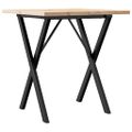 vidaXL Jedálenský stolík v tvare X 70x70x75,5 cm borovica a oceľ