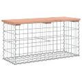 vidaXL Záhradná lavica gabiónový dizajn 83x31,5x42 cm masívny douglas