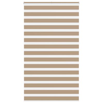 vidaXL Zebrová roleta pieskovo hnedá 135x200 cm šírka látky 130,9 cm polyester