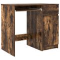 vidaXL Stôl dymový dub 86x49x76 cm kompozitné drevo