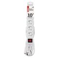 Prodlužovací kabel EMOS P1510 / 10 m / 5 zásuvek / s vypínačom / biely / PVC / 1 mm2
