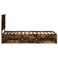 vidaXL Rám postele Dymová dub 75 x 190 cm Inžinierske drevo