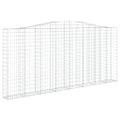 vidaXL Oblúkové gabiónové koše 4ks 400x30x180/200cm pozinkované železo