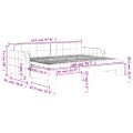 vidaXL Rozkladacia denná posteľ s matracmi tmavosivá 80x200 cm zamat