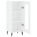 vidaXL Komoda biela 34,5x34x90 cm spracované drevo