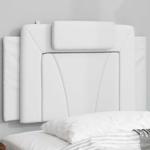 vidaXL Vankúš na čelo postele Viana biely 90 cm umelá koža