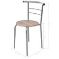 vidaXL Raňajkový set - barový stôl a stoličky, MDF