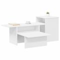 vidaXL Konzolový stôl Biela 91,5 x 35 x 38,5 cm Kompozitné drevo