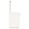 vidaXL Toaletný stolík s LED biely 95x50x133,5 cm borovicový masív