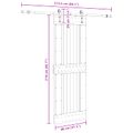 vidaXL Posuvné dvere NARVIK 80 x 210 cm (213,5 cm) Prírodná a čierna