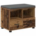 vidaXL Predsieňová lavica Staré drevo 60 x 38 x 46 cm