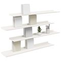 vidaXL Závesná polica 4 ks Biely 100 x 18 x 2,5 cm Oceľ