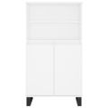 vidaXL Vysoká skrinka biela 60x36x110 cm spracované drevo