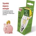 LED žiarovka Filament sviečka A CLASS / E14 / 3,8 W (60 W) / 806 lm / teplá biela