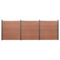 vidaXL Sada plotových panelov hnedá 526x186 cm WPC