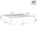 vidaXL Posteľ bez matraca tmavosivá 180x200 cm zamat