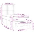 vidaXL Posteľný rám boxsping s matracom tmavozelený 90x190 cm zamat