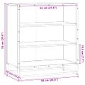 vidaXL Komoda čierna 68x35x76 cm kompozitné drevo a kov