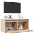 vidaXL Nástenná skriňa 80x30x35 cm masívna borovica