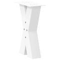 vidaXL Nohy konferenčného stolíka v tvare X, 2 ks, biele, 28 x (42-43) cm, oceľové