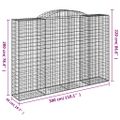 vidaXL Oblúkové gabiónové koše 12 ks 300x50x200/220 cm pozink. železo