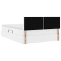 vidaXL Postel s úložným prostorem a matrací Čistá biela 140 x 190 cm