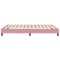 vidaXL Posteľný rám boxsping bez matracom ružový 160x210 cm zamat