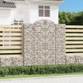 vidaXL Oblúkový gabionový kôš 7 ks 200x50x220/240cm pozinkované železo