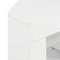 vidaXL Rohový LED TV kabinet 100 x 40 x 50 cm Vysoko lesklá biela