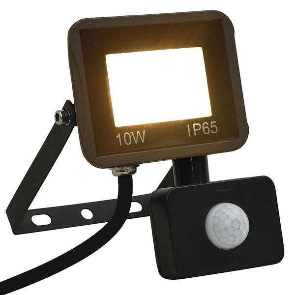 vidaXL LED reflektor so senzorom 10 W teplé biele svetlo