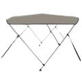 vidaXL Strieška bimini s 3 oblúkmi sivá 183x180x137 cm