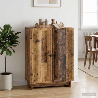 vidaXL Servírovacia skriňa Staré drevo 66 x 34,5 x 90 cm
