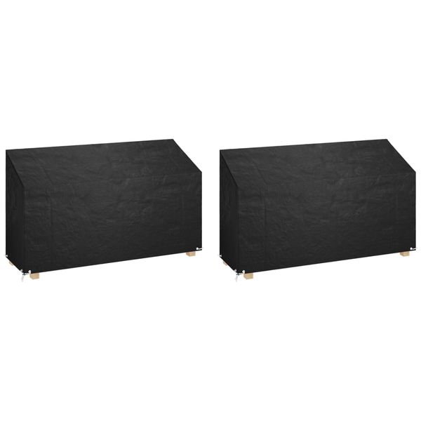 vidaXL Kryty na záhradnú lavicu 2ks 12 očiek 210x70x70/88cm polyetylén