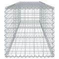 vidaXL Gabiónový kôš s krytom 300x50x50 cm, pozinkované železo