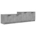 vidaXL TV stolík betónový sivý 158,5x36x45 cm spracované drevo