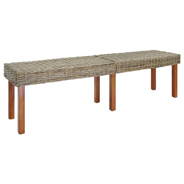 vidaXL lavička Prírodná 160 x 35 x 45 cm Masívne mango drevo