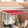 vidaXL Sklopná markíza Červená 300 x 250 x 165 cm Polyester a kov