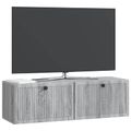 vidaXL Nástenná TV skrinka Nástenný Sivá sonoma 98 x 31 x 30 cm