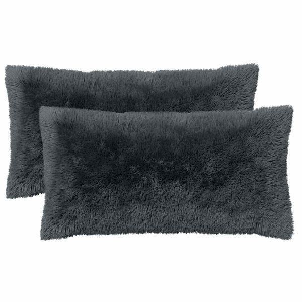 vidaXL Podložka s vankúšom HEERLEN 2 ks Antracitová PV fleece