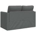 vidaXL Podlahová rozkladacia pohovka 2v1 tmavosivá 112x174x55 cm látka