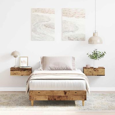 vidaXL Posteľný rám bez matraca staré drevo 100x200cm kompozitné drevo