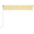 vidaXL Ručne zaťahovacia markíza s LED 350x250 cm žltá a biela