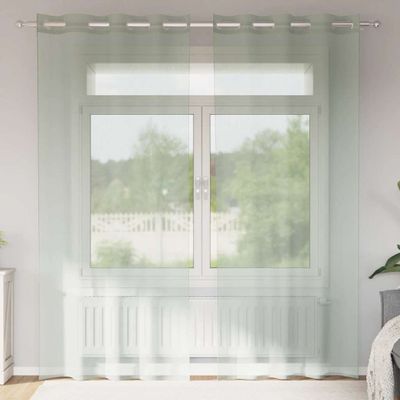 vidaXL Voálové závesy s priechodkami 2 ks svetlosivé 140x245 cm