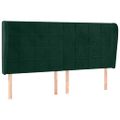 vidaXL Čelo postele so záhybmi tmavozelený 163x23x118/128 cm zamat