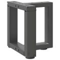 vidaXL Nohy konferenčného stolíka v tvare T, 2 ks, antracitové, 30x25x(30-31) cm, oceľ
