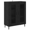 vidaXL Servírovacia skriňa Čierny dub 69,5 x 34 x 90 cm