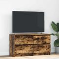 vidaXL TV skrinka Dub dymový 100x35x54 cm Konštrukcia dreva